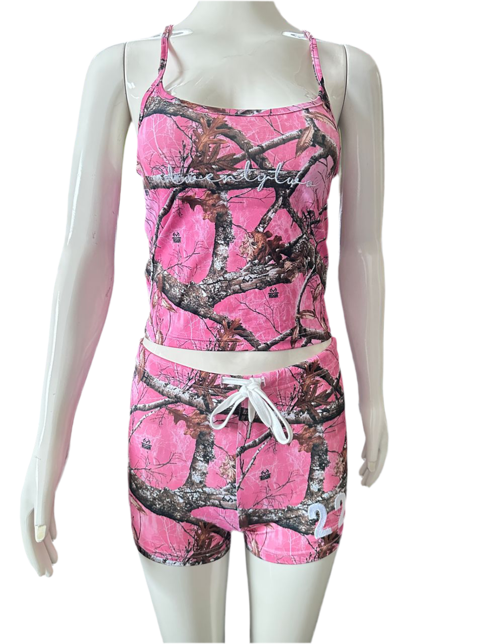 Pink Camo Spandex Shorts