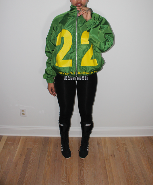 Green 22 Oversized Windbreaker